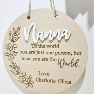 Wooden Plaque with Acrylic