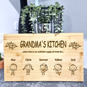 Personalised Cutting Board - kids names